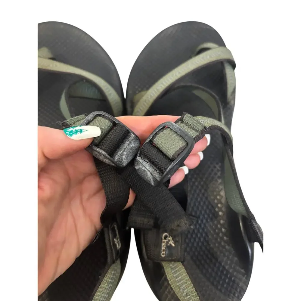 Chaco Sandals Mens 11 Olive Green Z/2 Classic Sport Toe Loop Vibram Adjustable